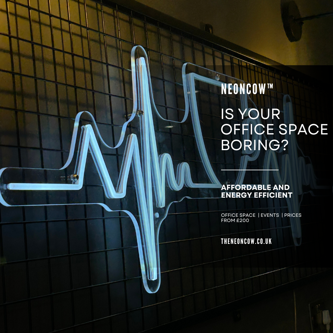 How can neon signs help improve my office space?