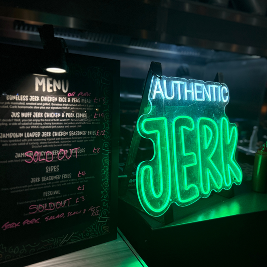 NeonCow™ Authentic Jamaican Jerk Food Neon Sign