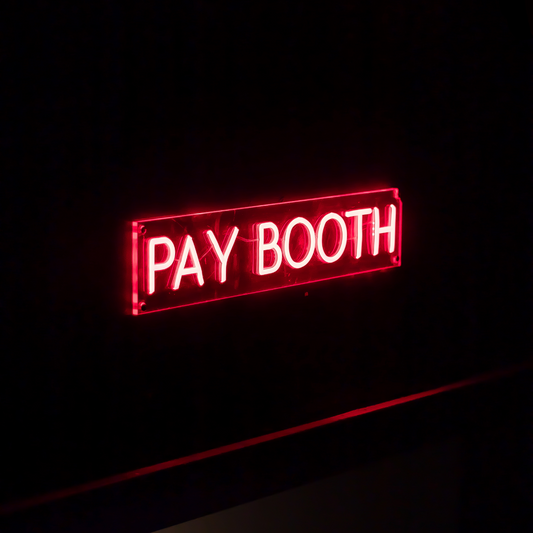 NeonCow™ Shop 'Pay Booth' Neon Sign