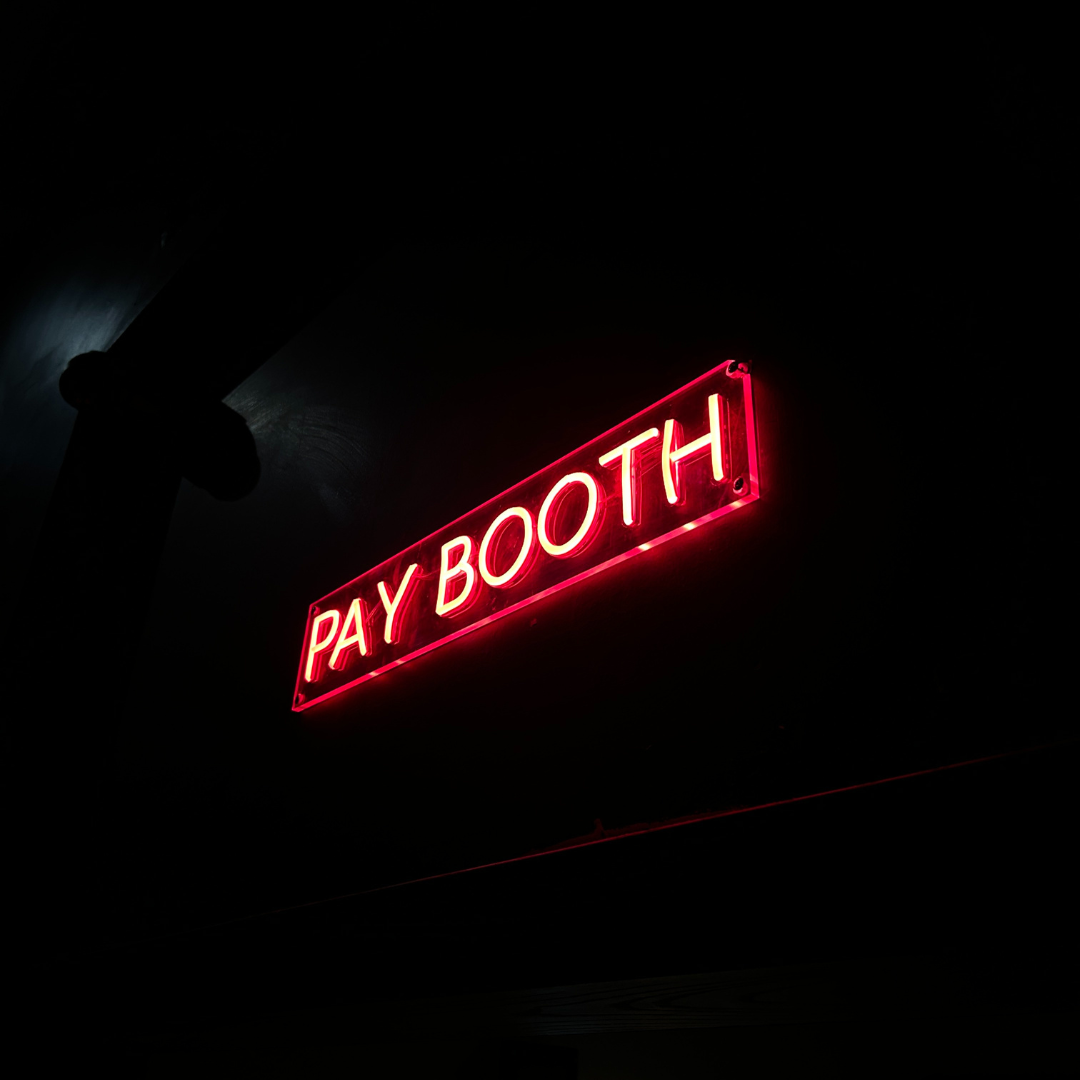 NeonCow™ Shop 'Pay Booth' Neon Sign