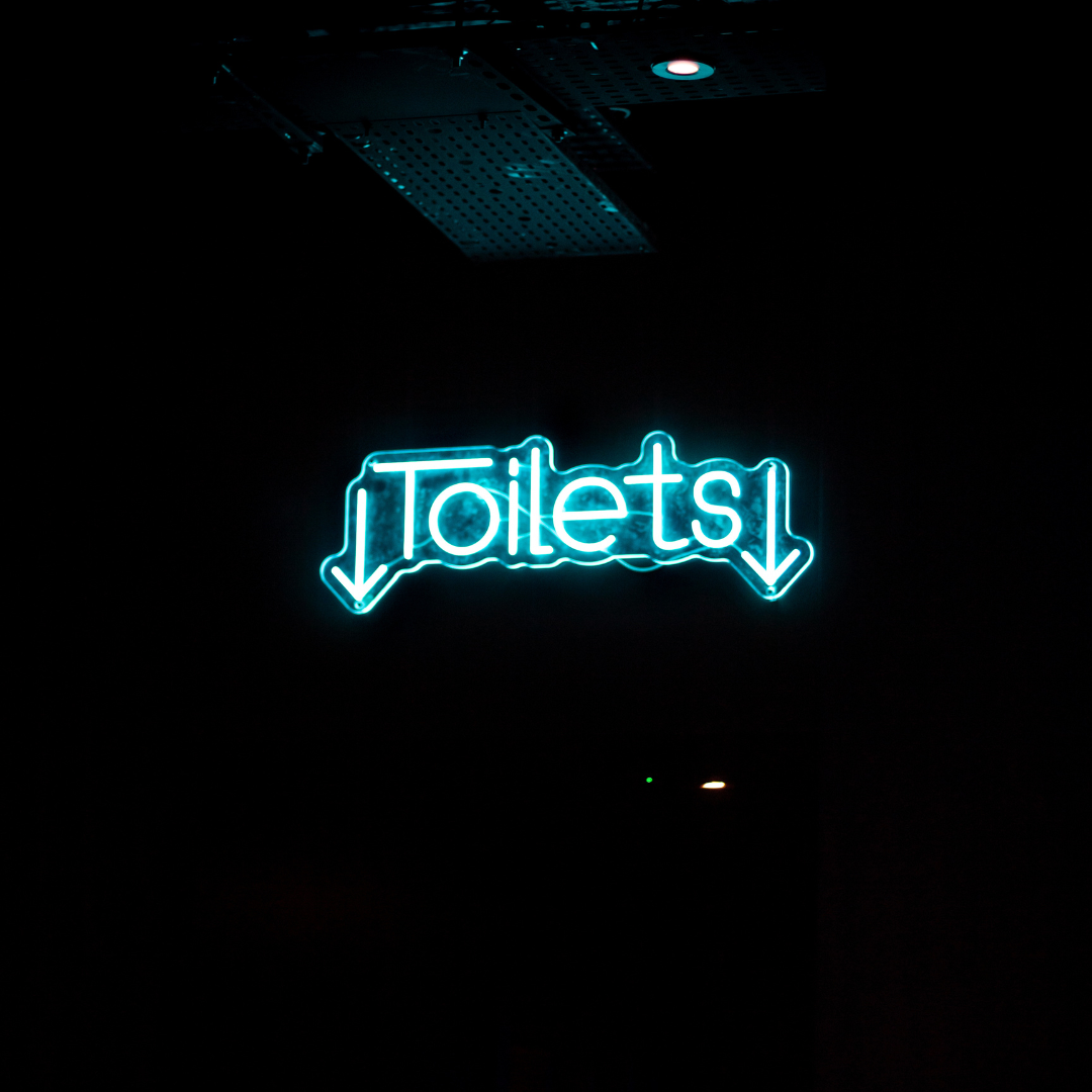 NeonCow™ "Toilets Arrow"