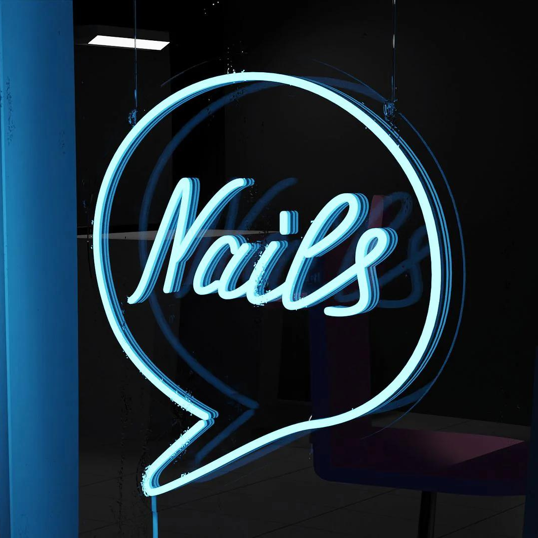 NeonCow™ Classy 'Nails' Neon Sign