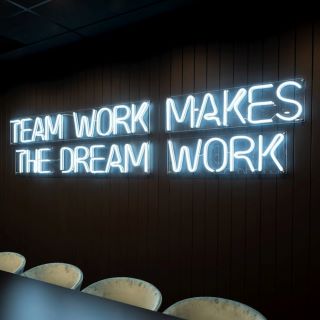 NeonCow™ Team Work Makes the Dream Work Neon Sign