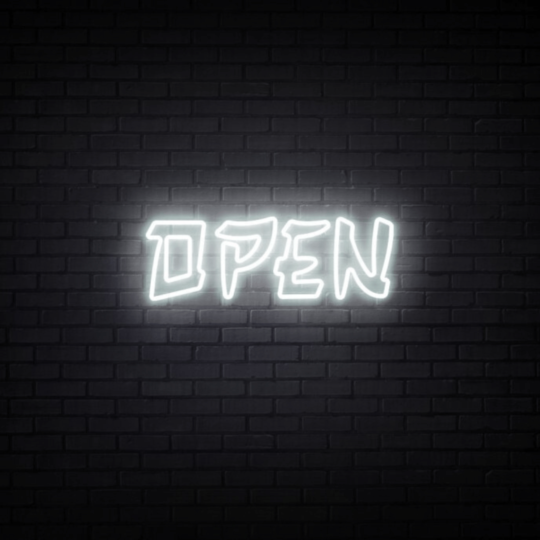 NeonCow™ Urban 'Open' neon sign