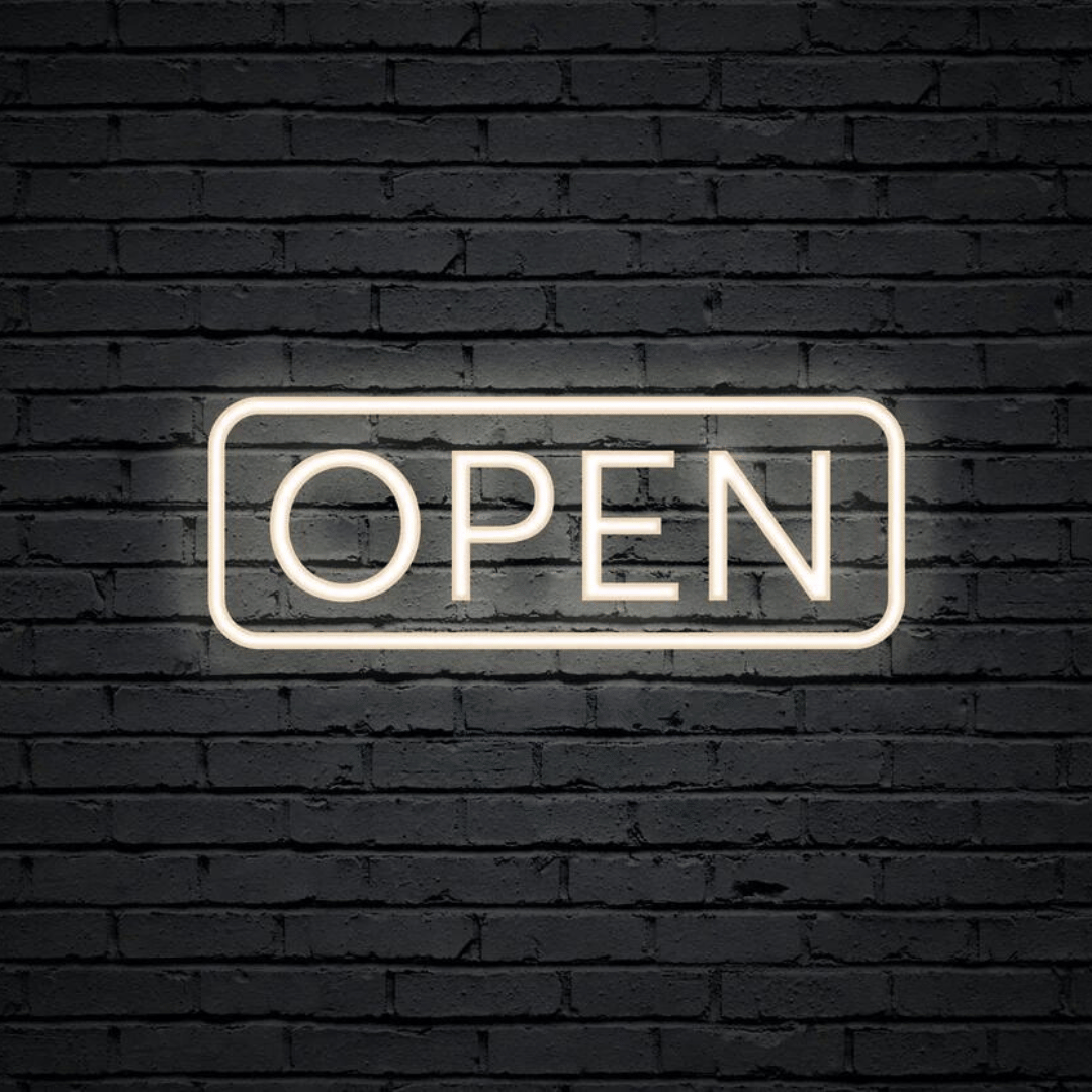 NeonCow™ Trendy 'Open' Neon Sign